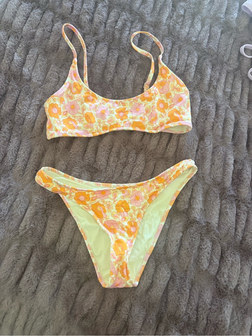 triangl swimwear Yellow & Orange Floral Bikini Set